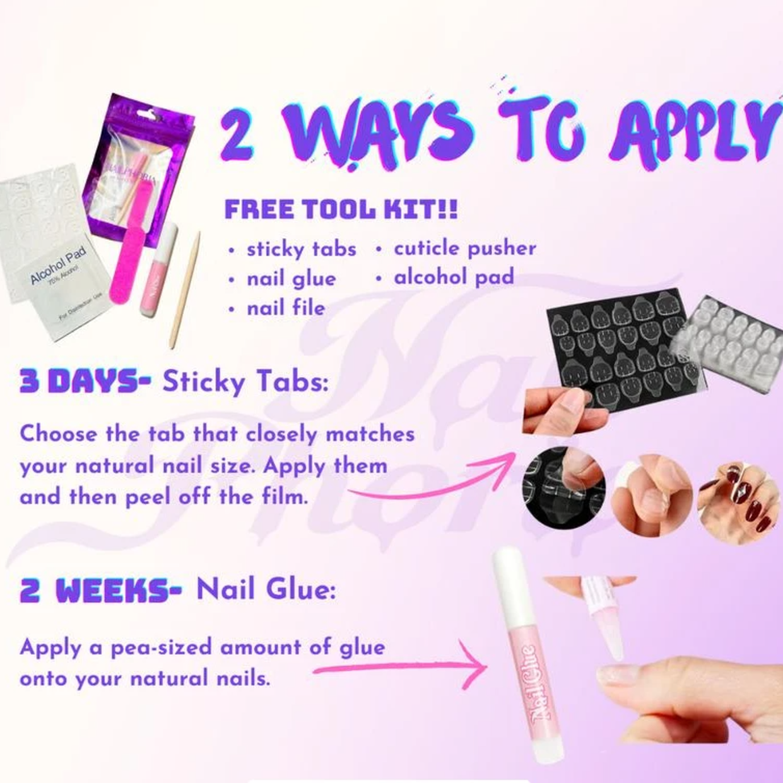 24pcs/Set Solid Color Press-On Nails