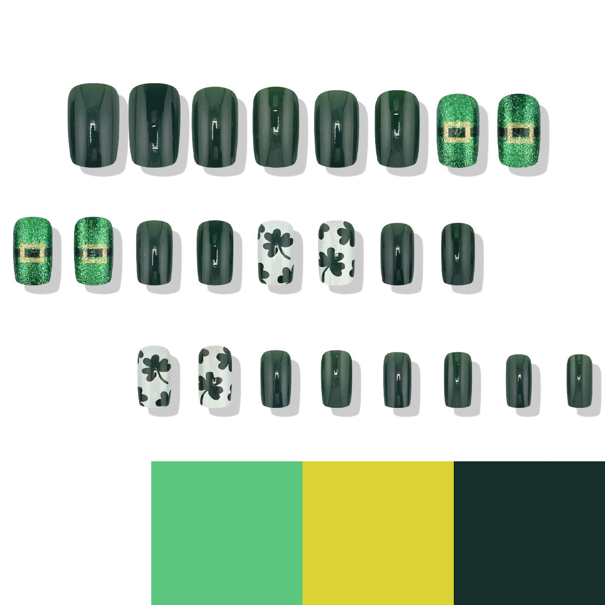 24pcs/Set Four-Leaf Clove Press-On Nails