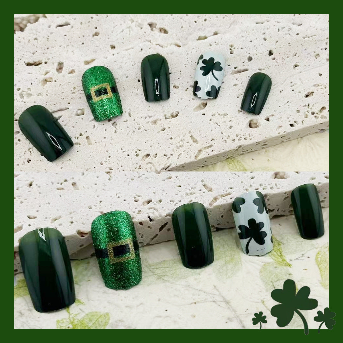 24pcs/Set Four-Leaf Clove Press-On Nails