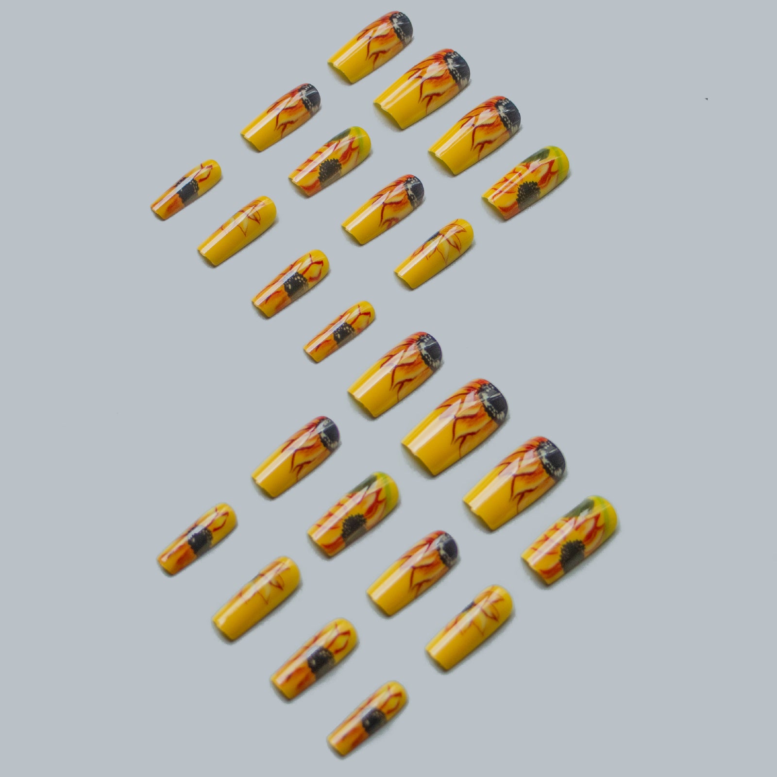 24pcs/Set Sunny Sunflower Press-On Nails
