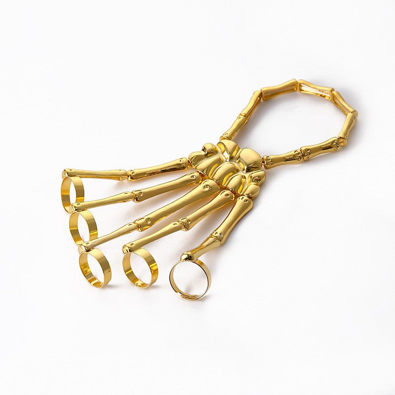Exaggerated Skeleton Hand Chain Bracelet