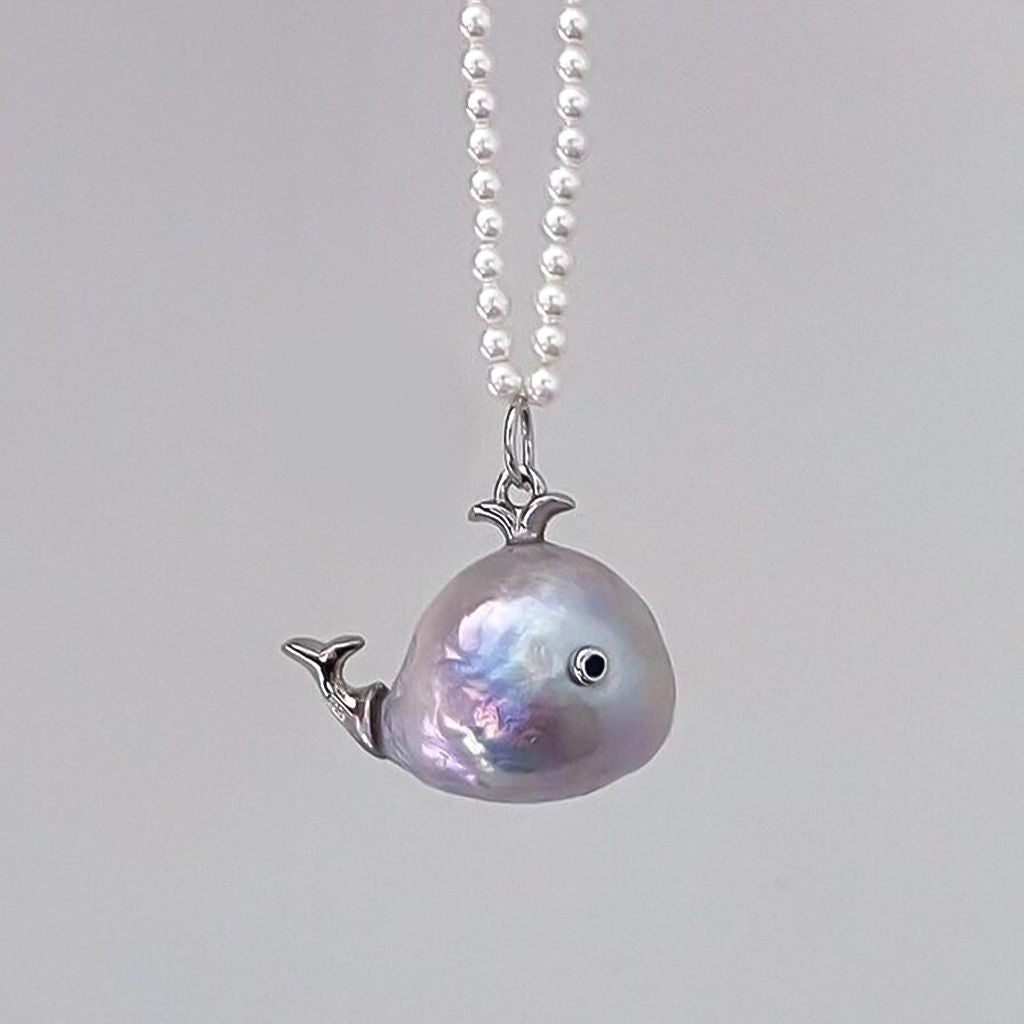 Whale & Goldfish Baroque Pearl Necklace