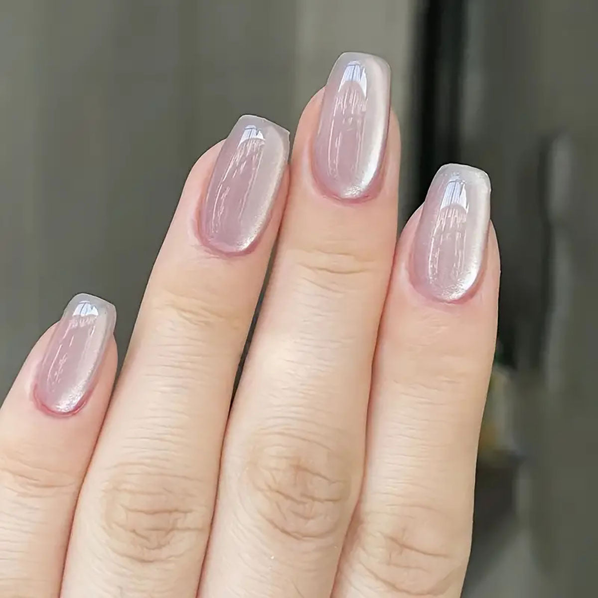 24pcs/Set Blue White Moonlight Cat's Eye Press-On Nails