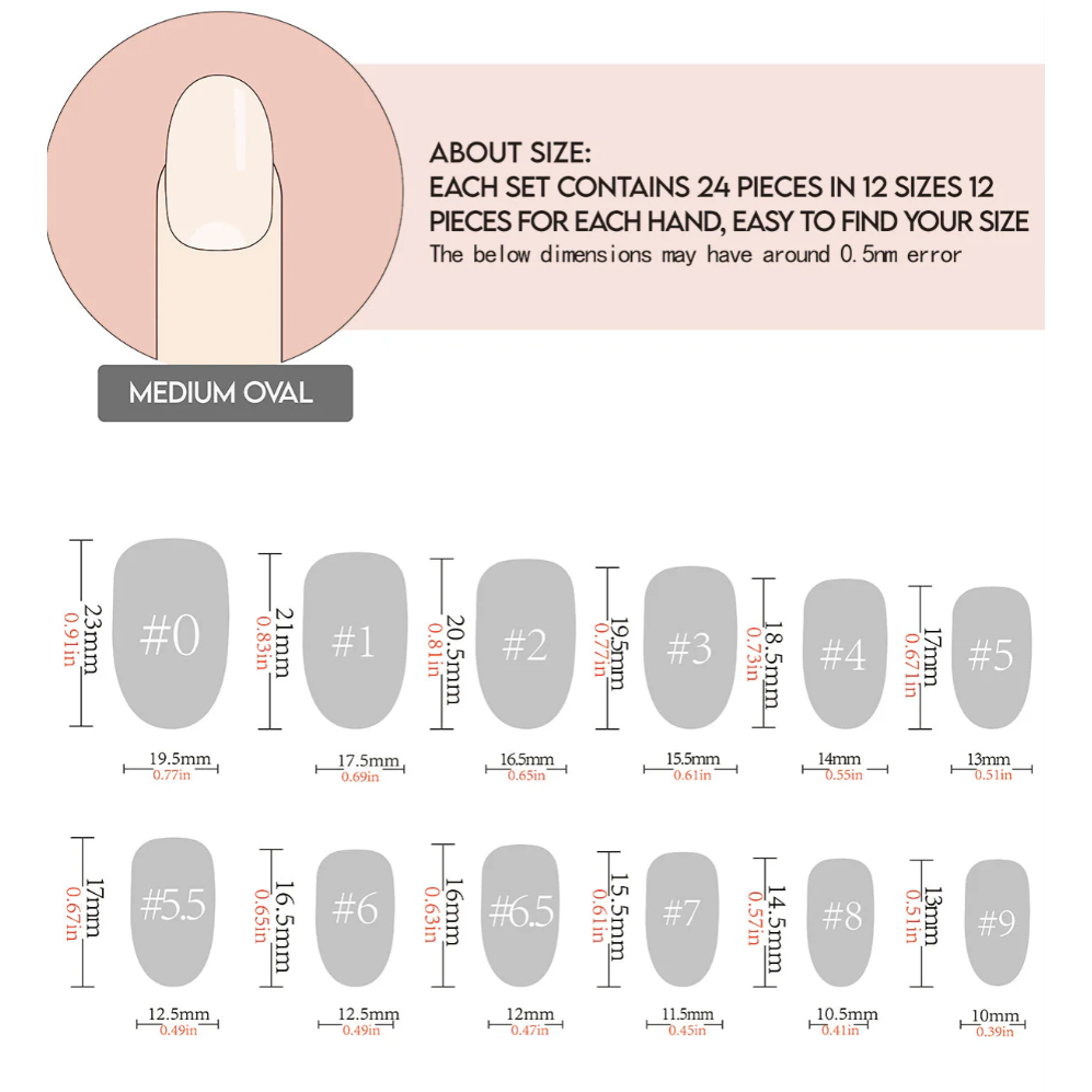 24pcs/Set Crystal Stone Blue Series Press-On Nails