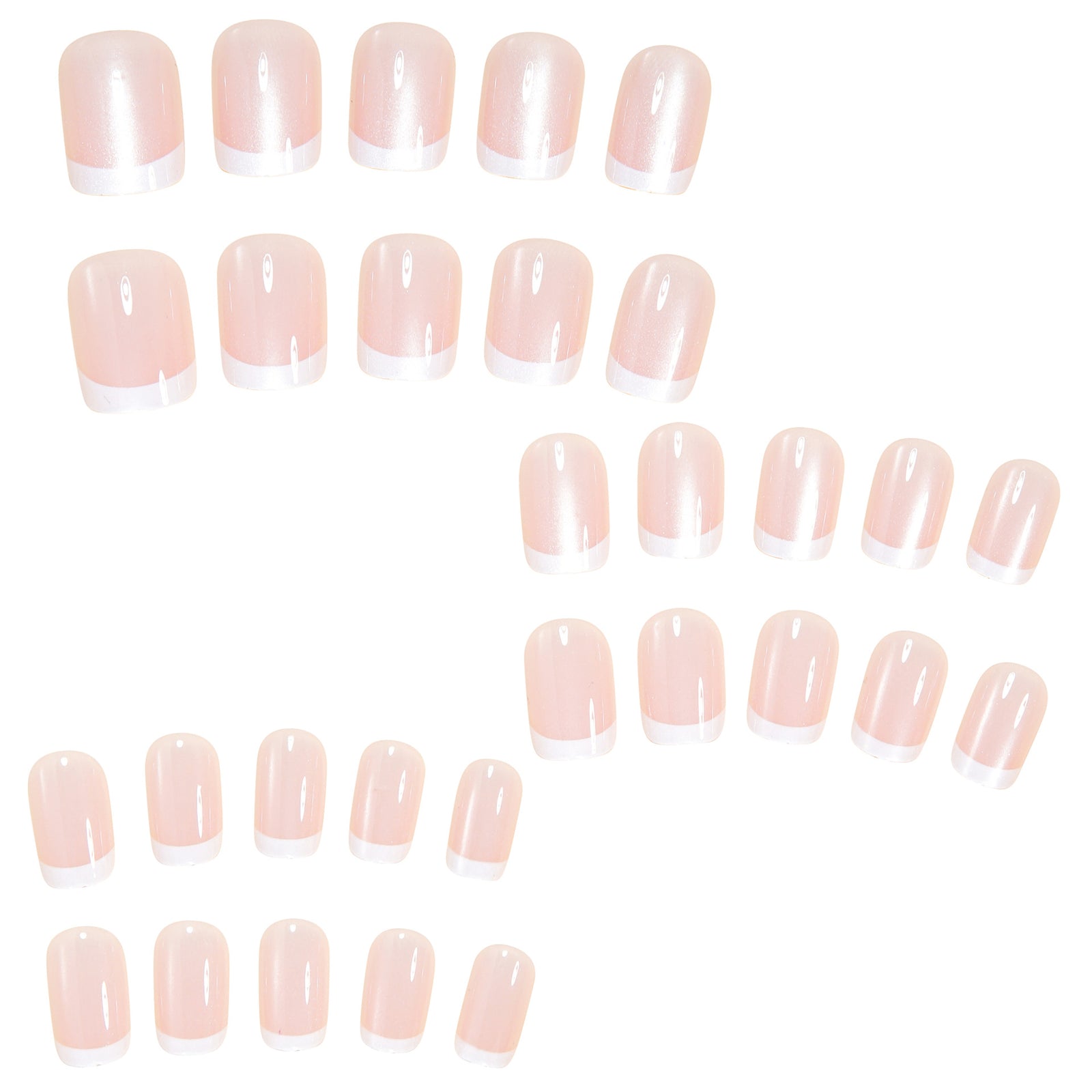 24pcs/Set French Cat Eye Press-On Nails