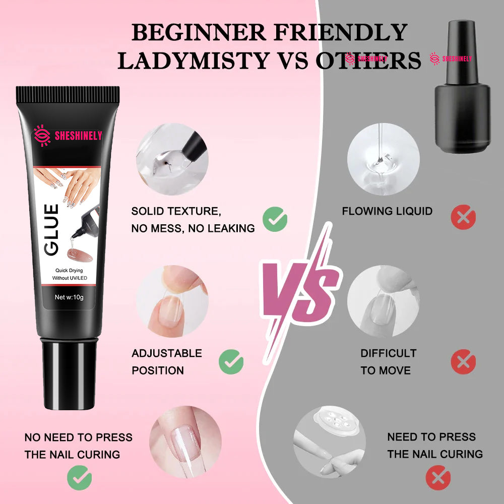 Upgrade Semi-Solid Glue Without Cure Nail Glue