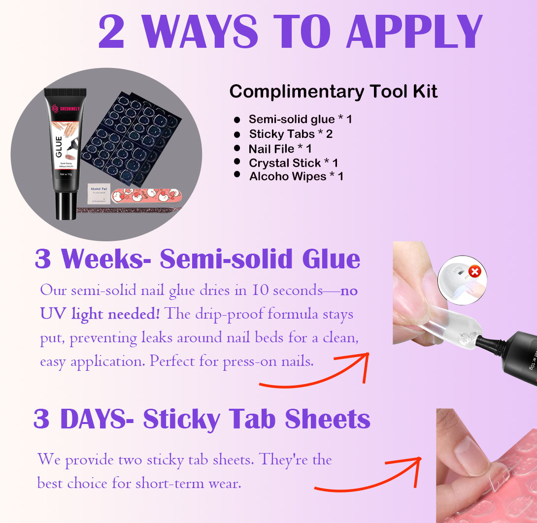 (Handmade) 10pcs/Set Dragon Fruit Heart Press-On Nails