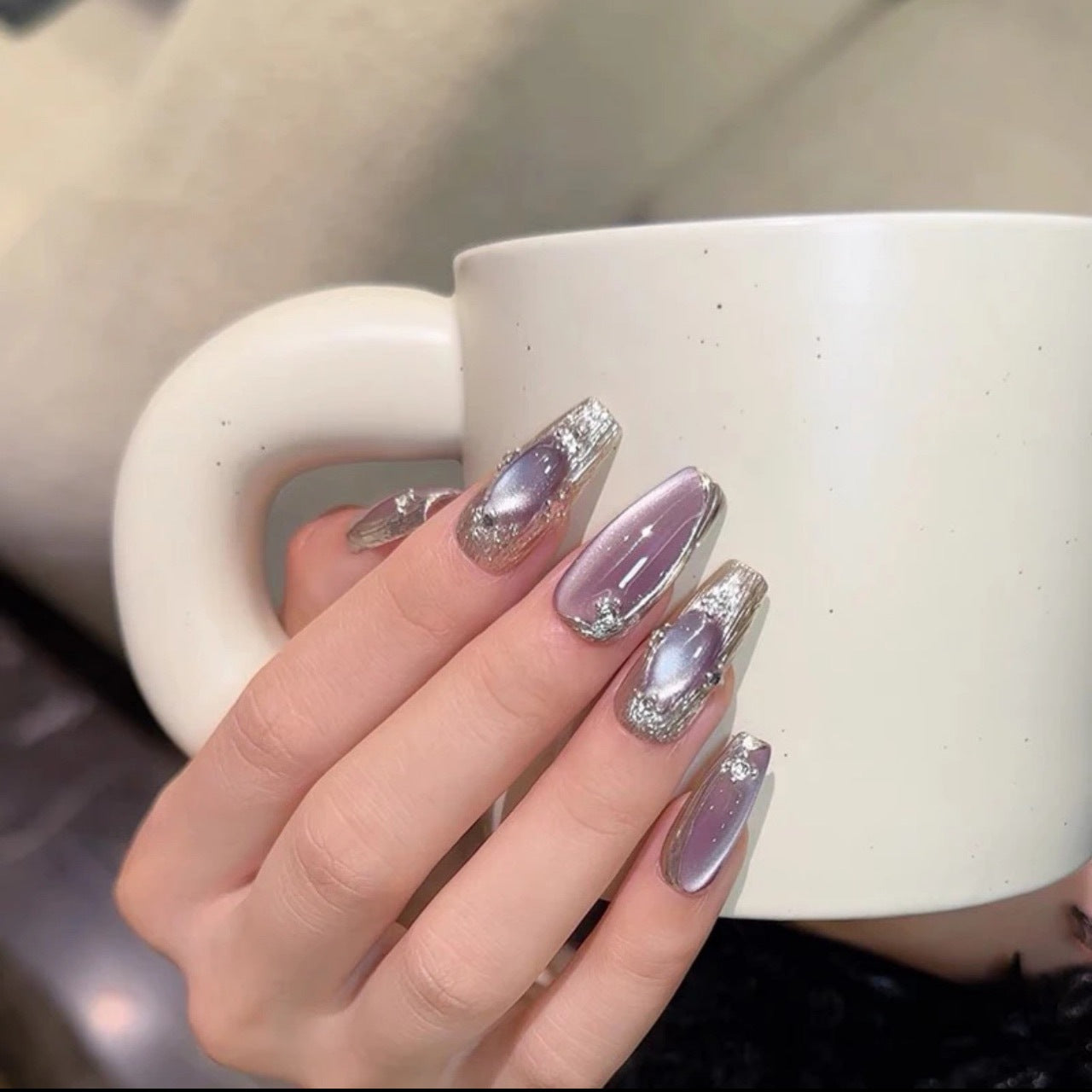 (Handmade) 10pcs/Set Buccellati-Inspired French Press-On Nails