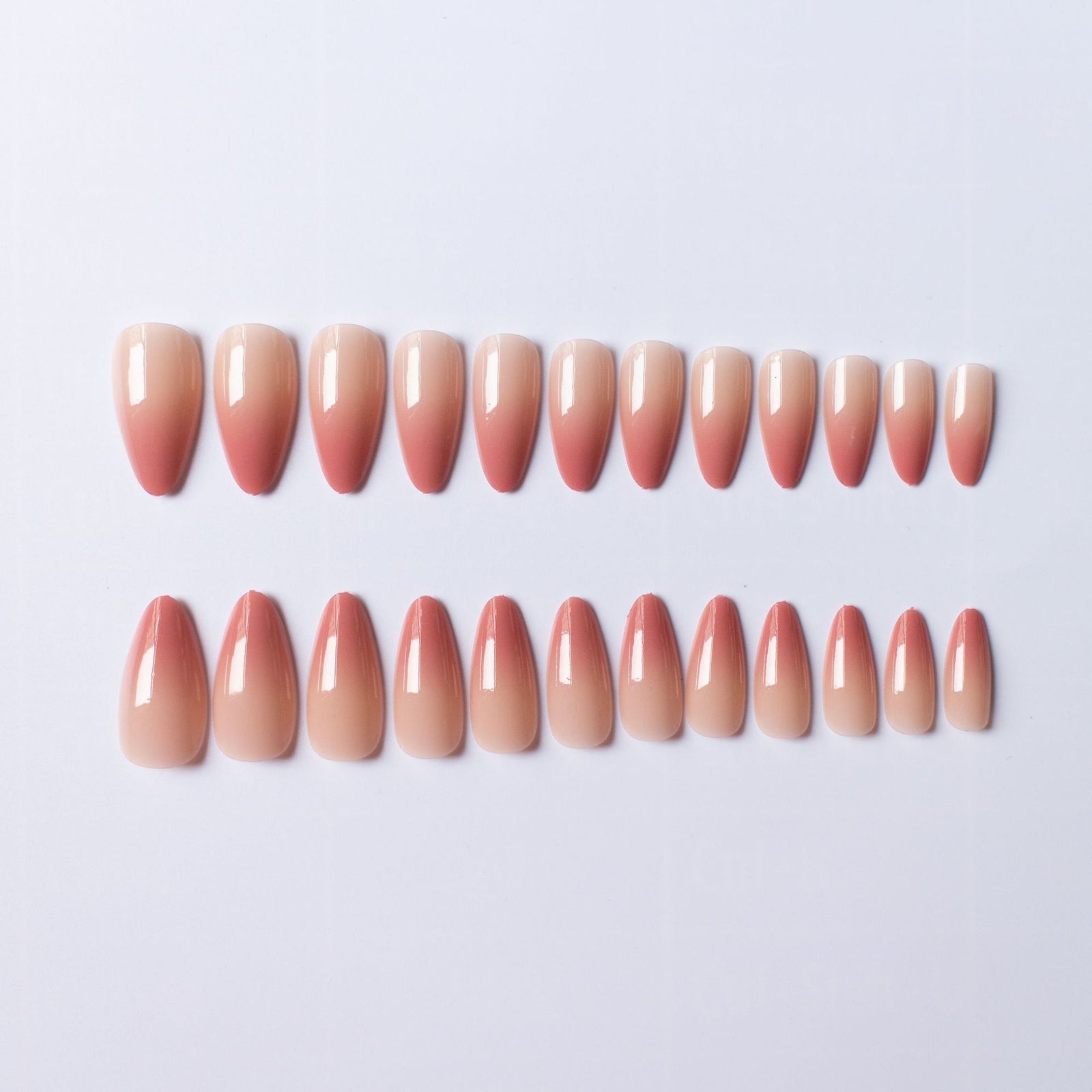 24pcs/Set Rose Pink Ombre Press-On Nails