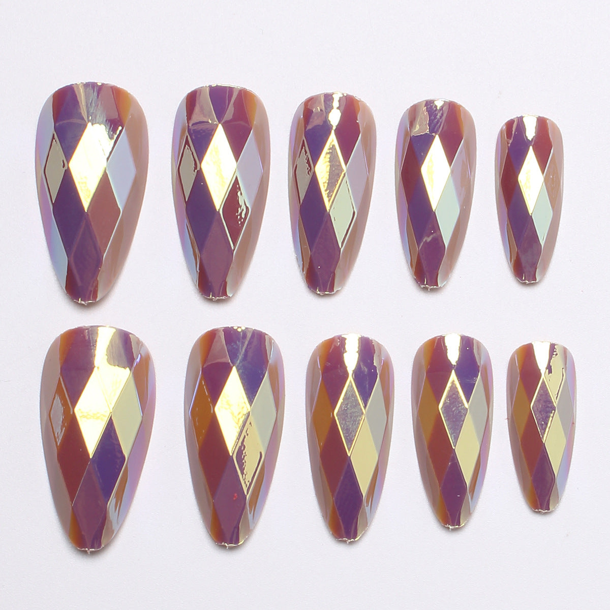 24pcs/Set Pink Chrome Press-On Nails