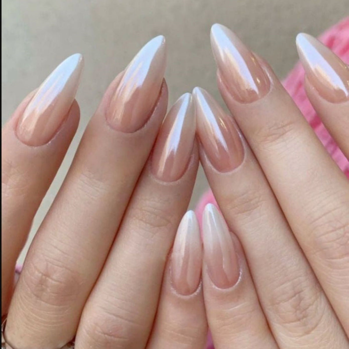 24pcs/Set Ombre Pink Press-On Nails