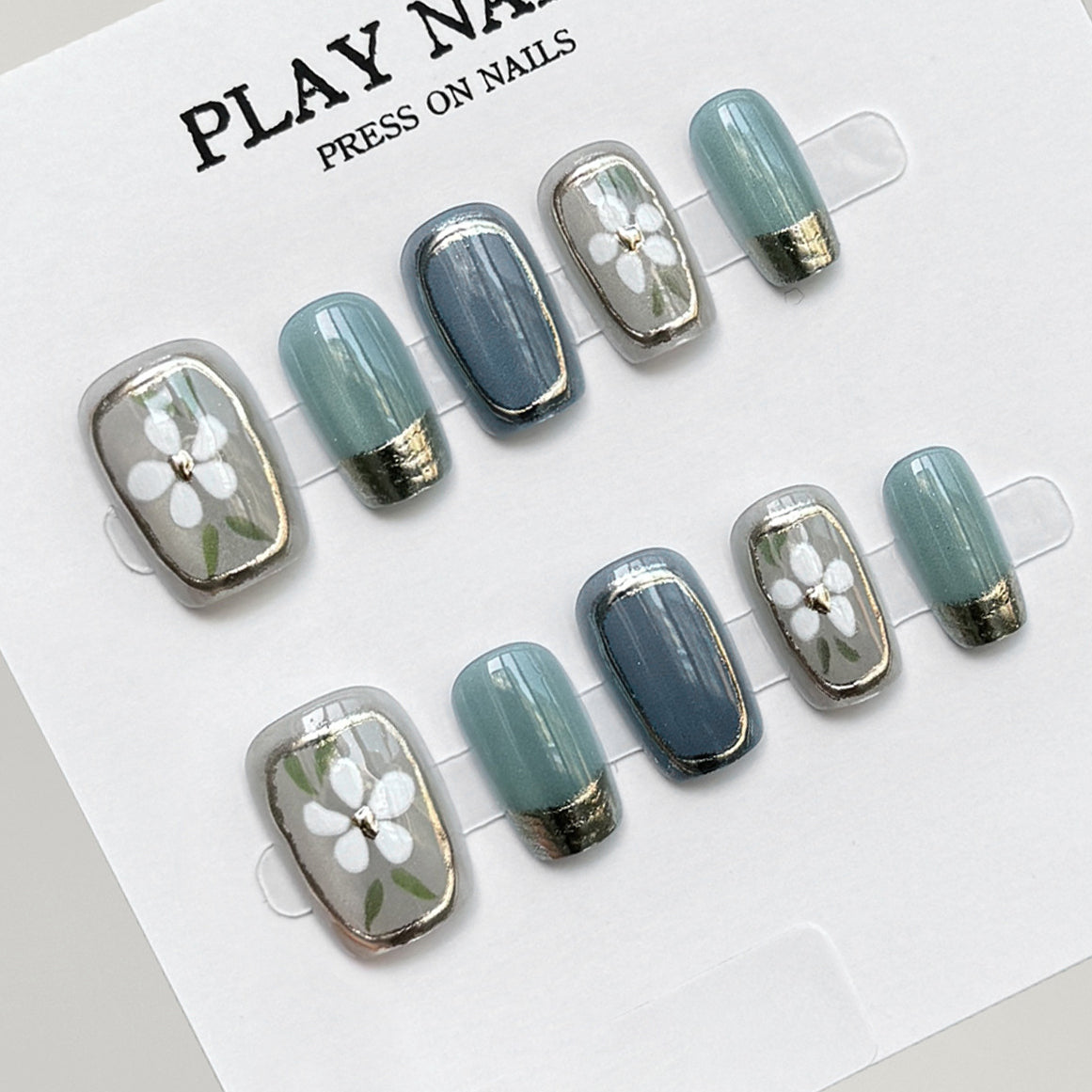 10pcs/Set Flower Press-On Nails