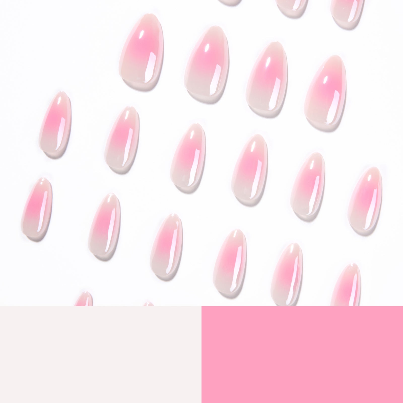 24pcs/Set Blush Chrome Press-On Nails