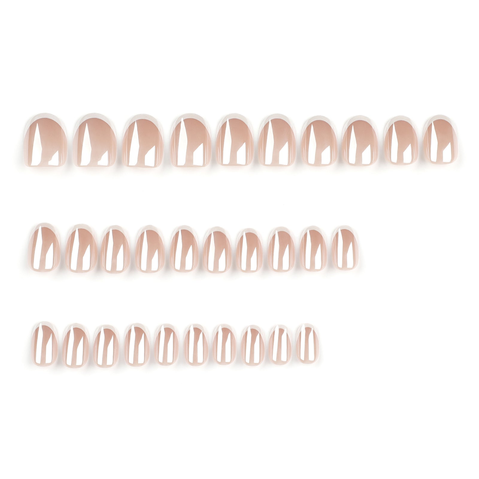 24pcs/Set Minimalist French White Tip Press-On Nails