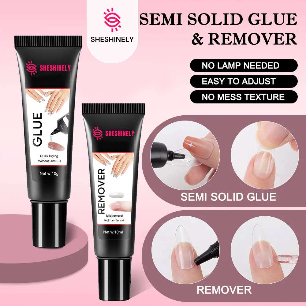 Upgrade Semi-Solid Glue Without Cure Nail Glue