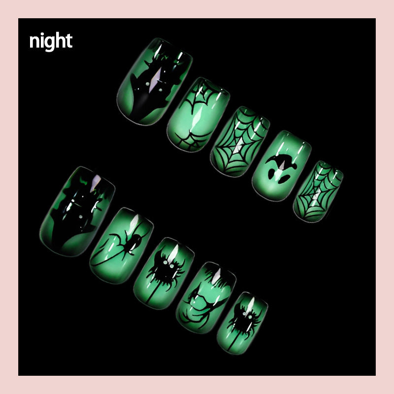 24pcs/Set Ghosts & Spiderwebs Press-On Nails