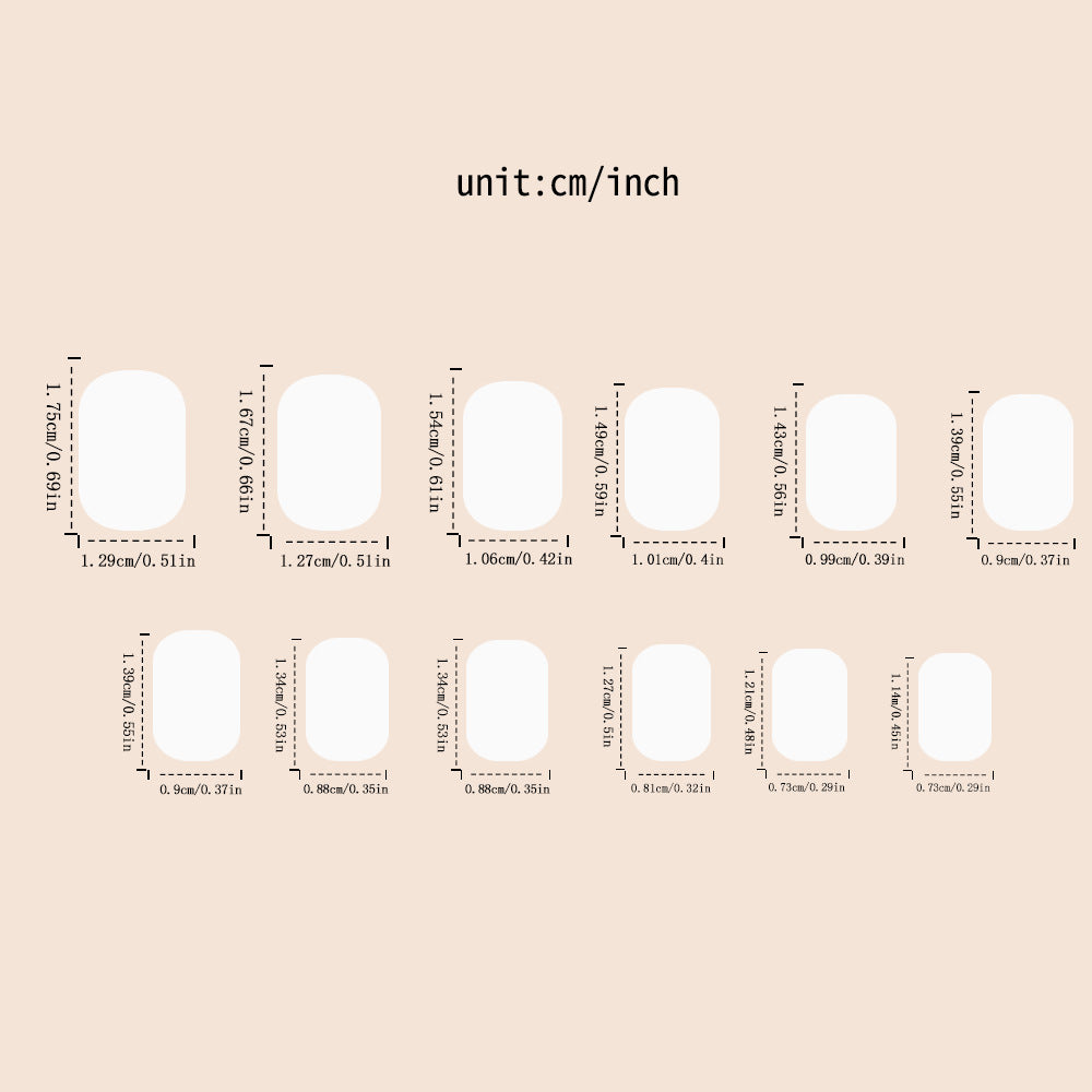 24pcs/Set Zebra French Tip Press-On Nails