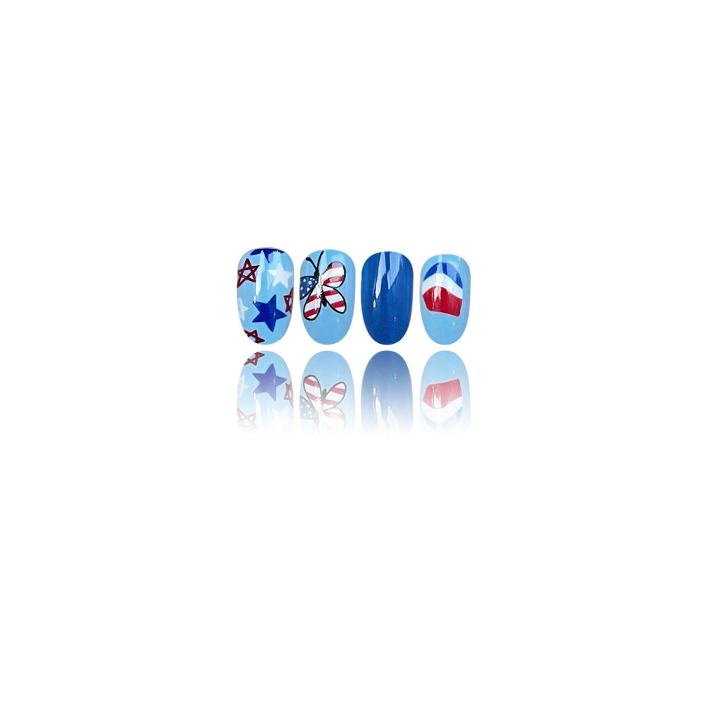 24pcs/Set Stars, Flowers & Butterflies Press-On Nails