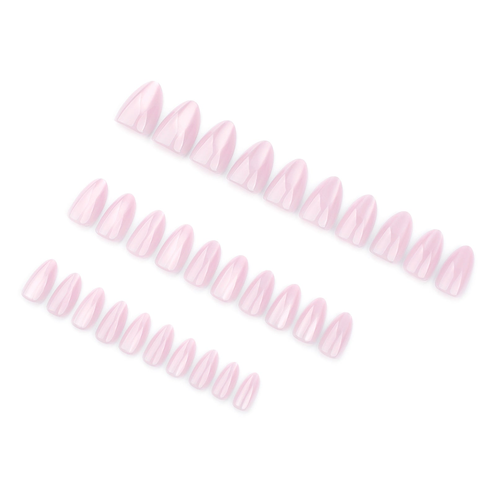 24pcs/Set Light Pink Cat Eye Press On Nails