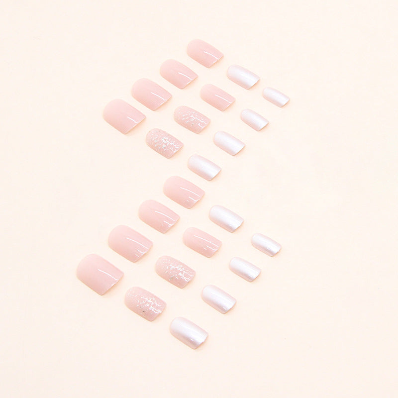 24pcs/Set Glitter Pearl Press-On Nails