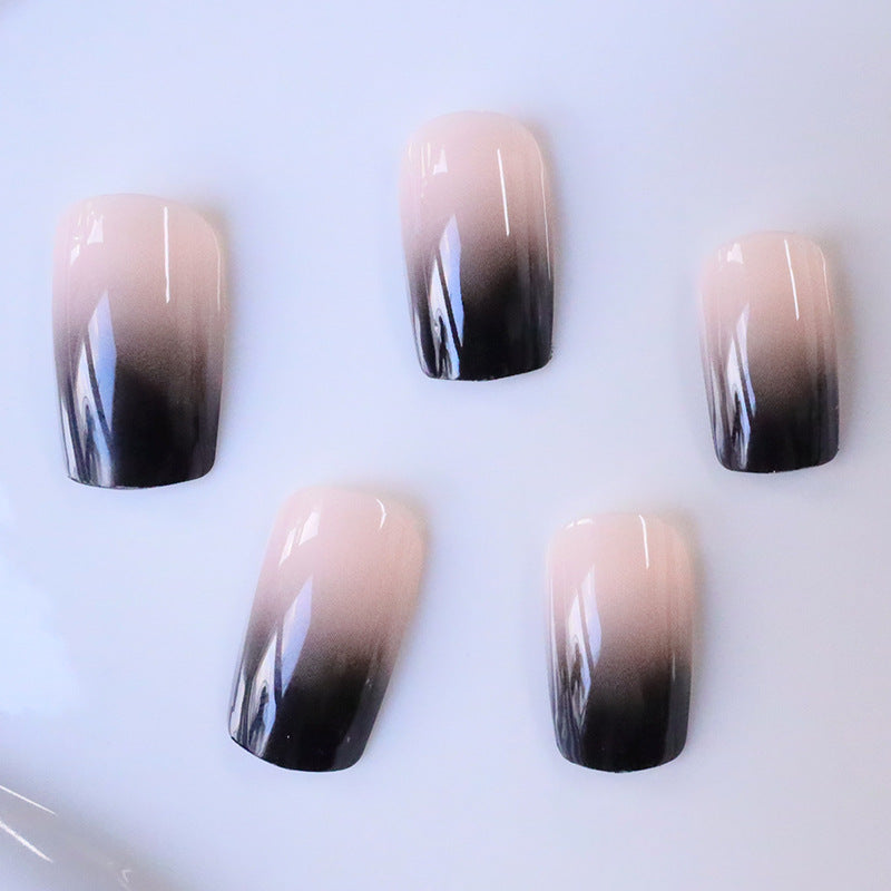 24pcs/Set Black Ombre Press-On Nails