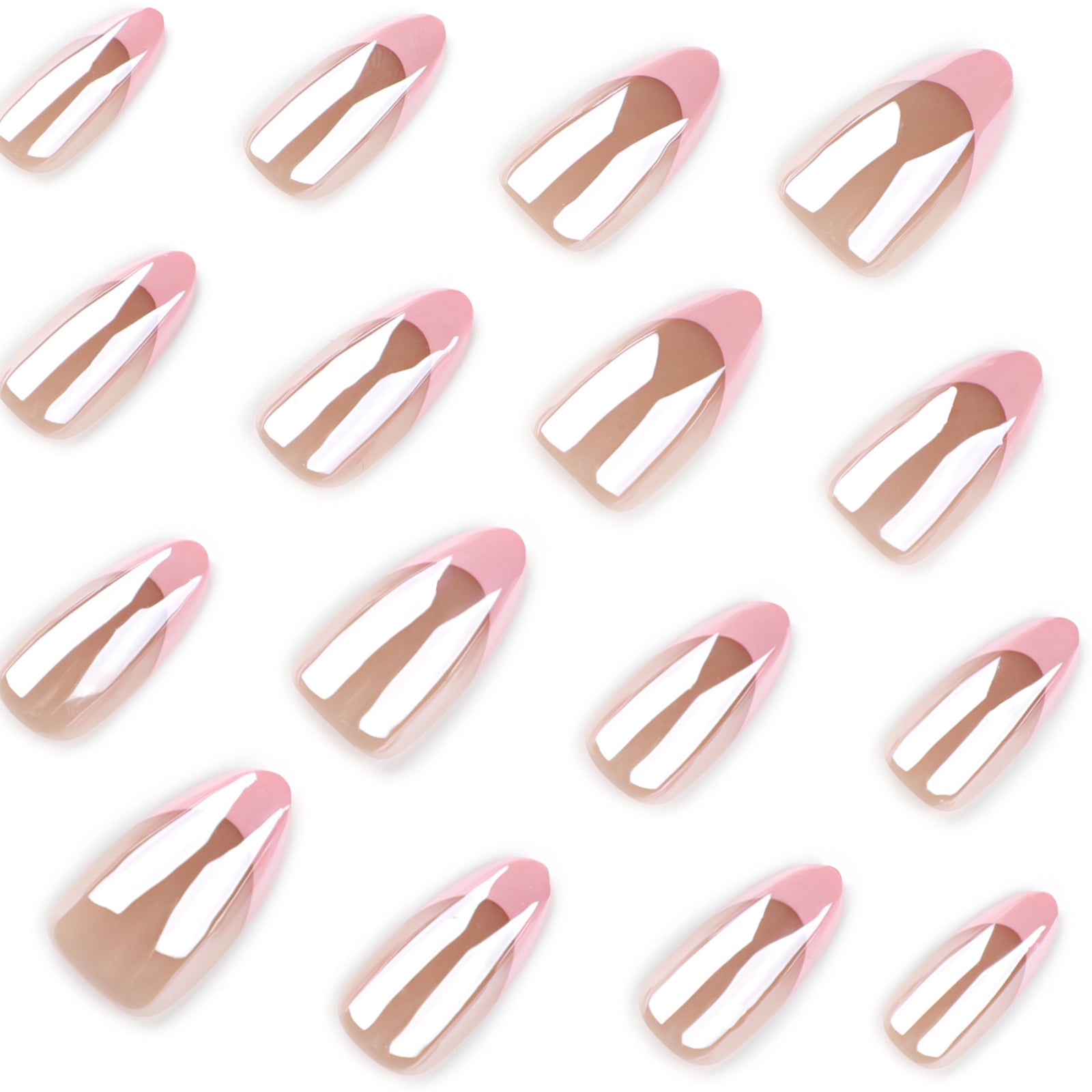 24pcs/Set French Pink Press-On Nails