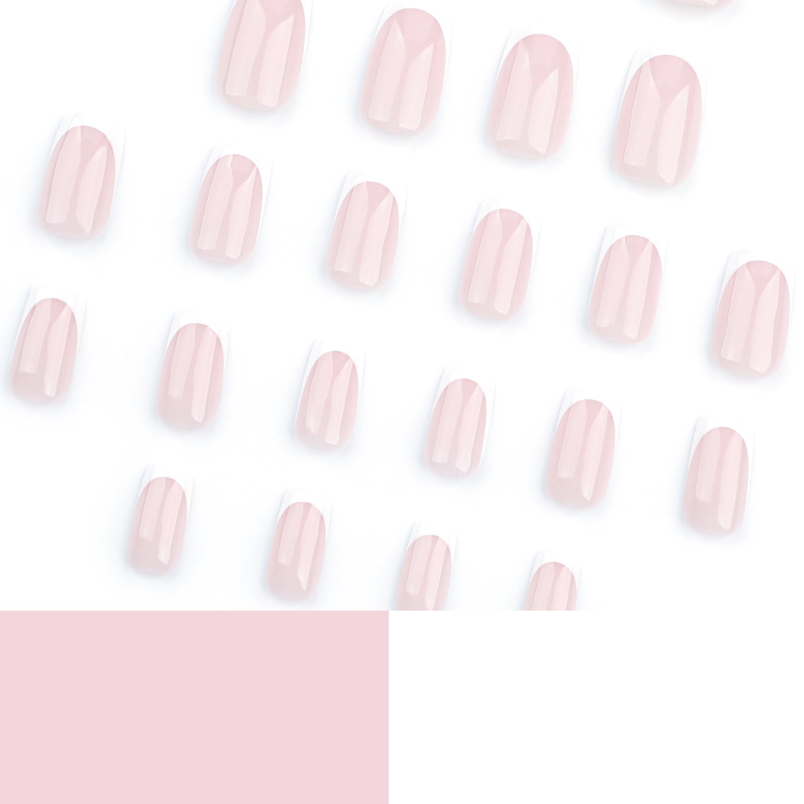 24pcs/Set Classic White French Tip Press-On Nails