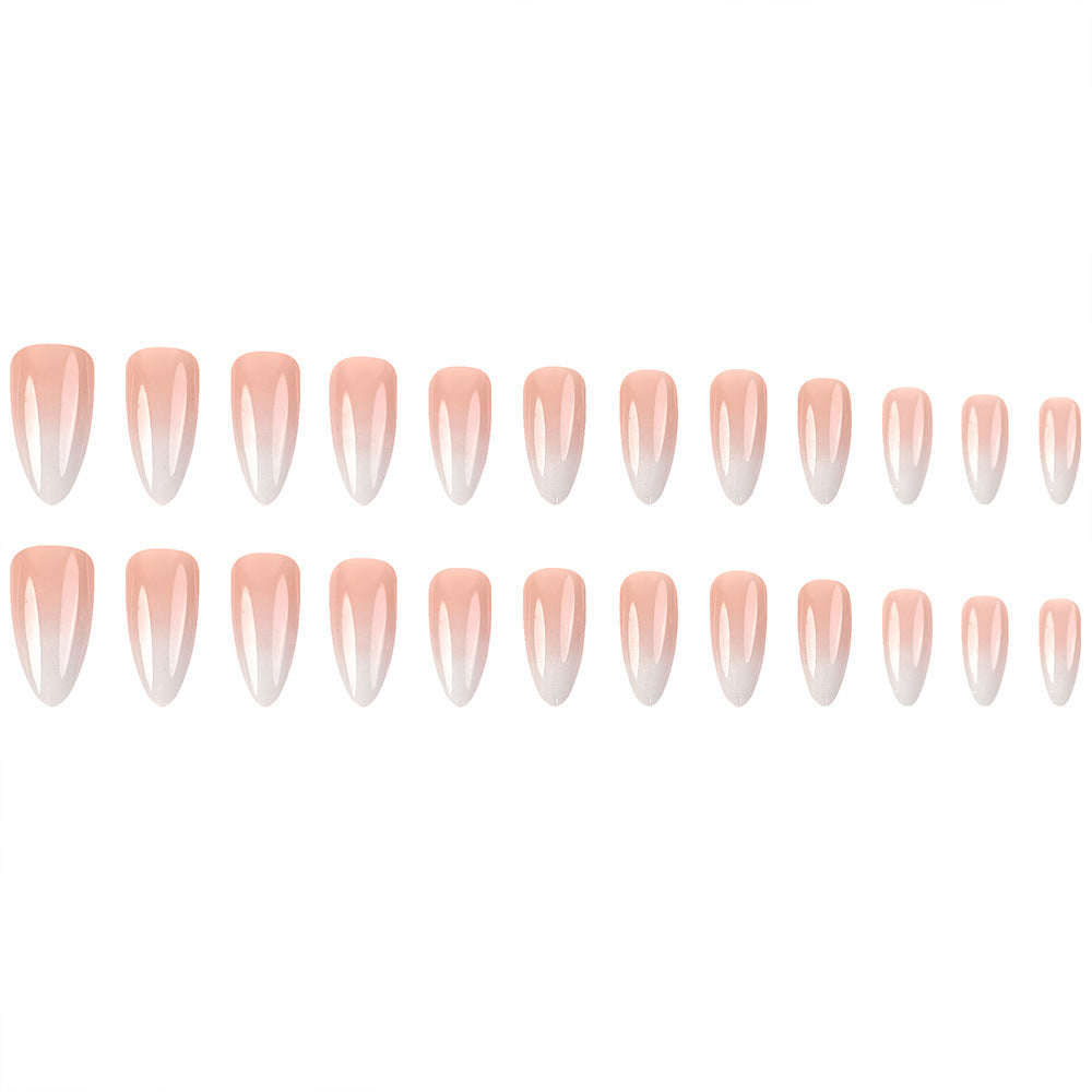 24pcs/Set Pink Gradient Press On Nails