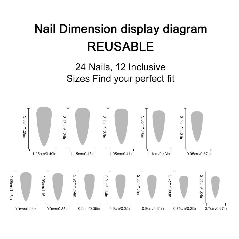 24pcs/Set Cherry Red Solid Press On Nails