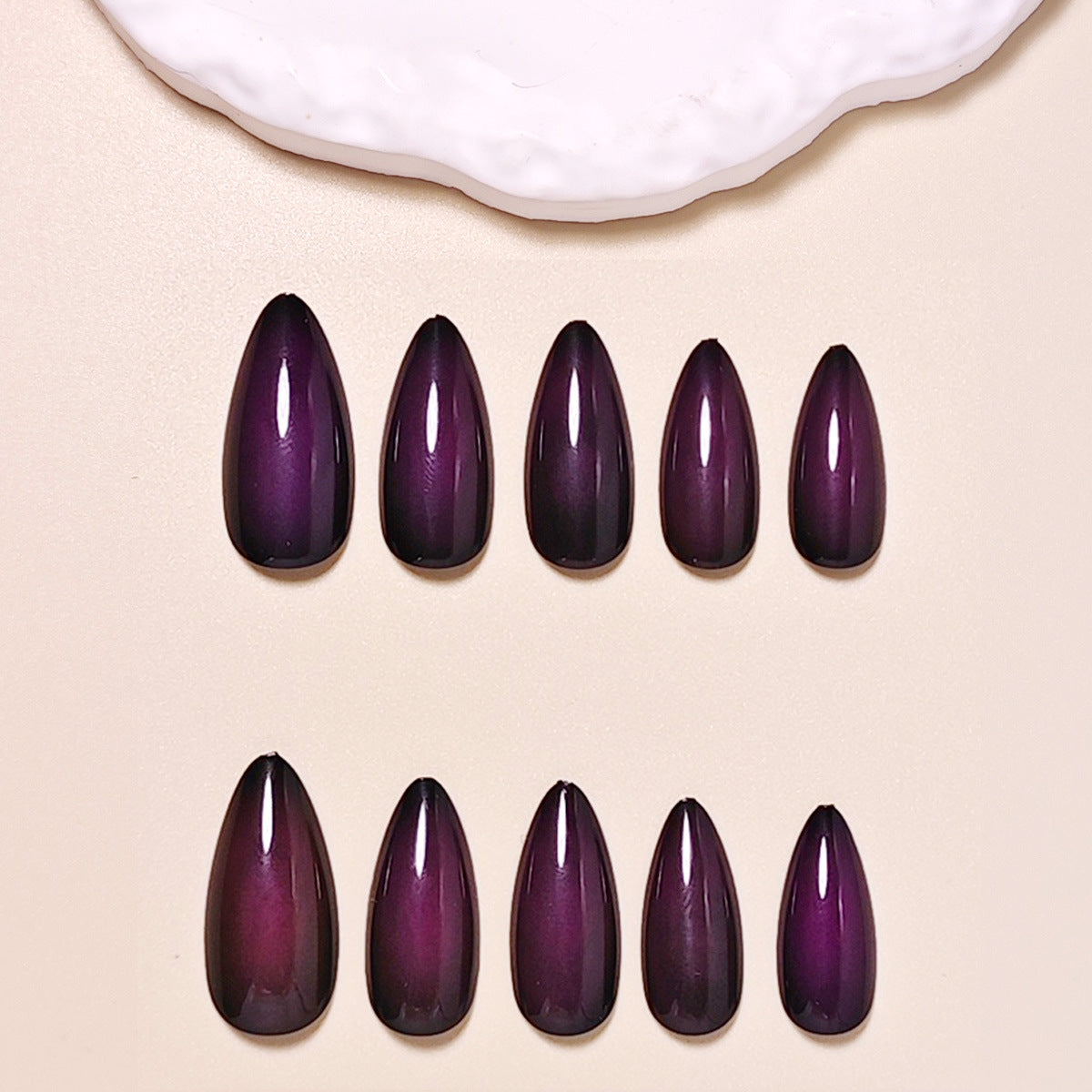 24pcs/Set Purple Ombre Press-On Nails