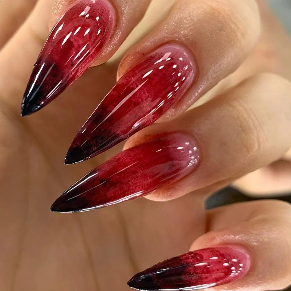 24pcs/Set Halloween Blood Drip Long Stiletto Press-On Nails
