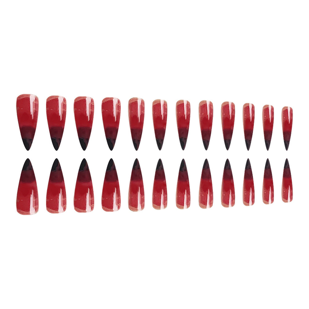 24pcs/Set Halloween Blood Drip Long Stiletto Press-On Nails
