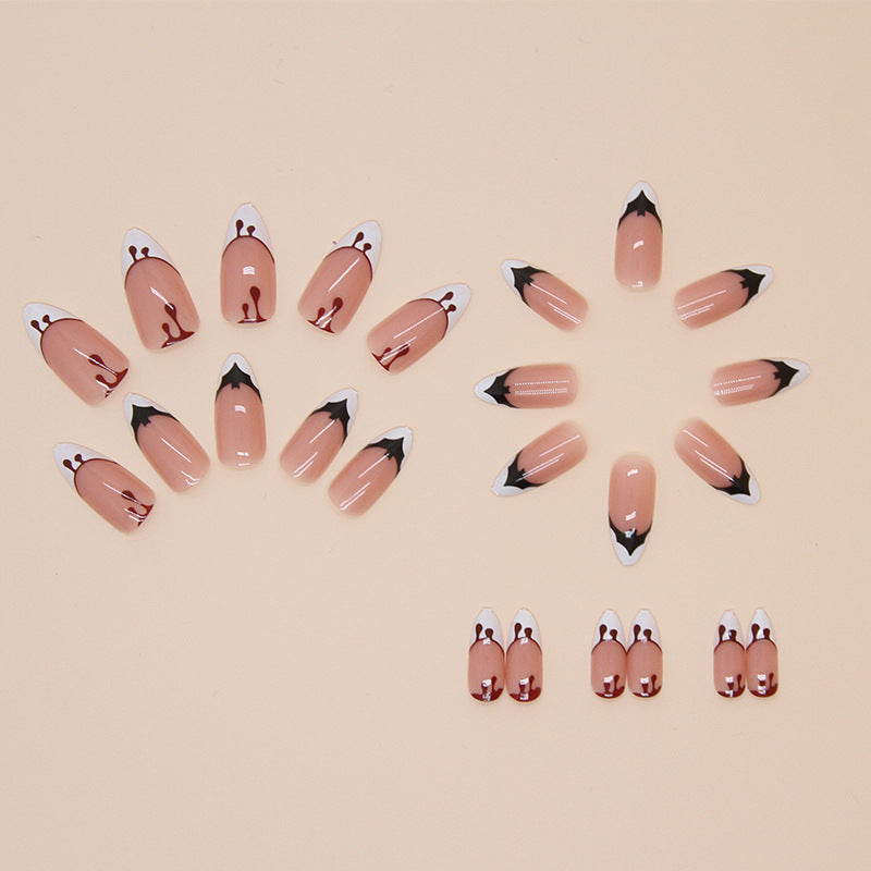 24pcs/Set Halloween Bat Press-On Nails