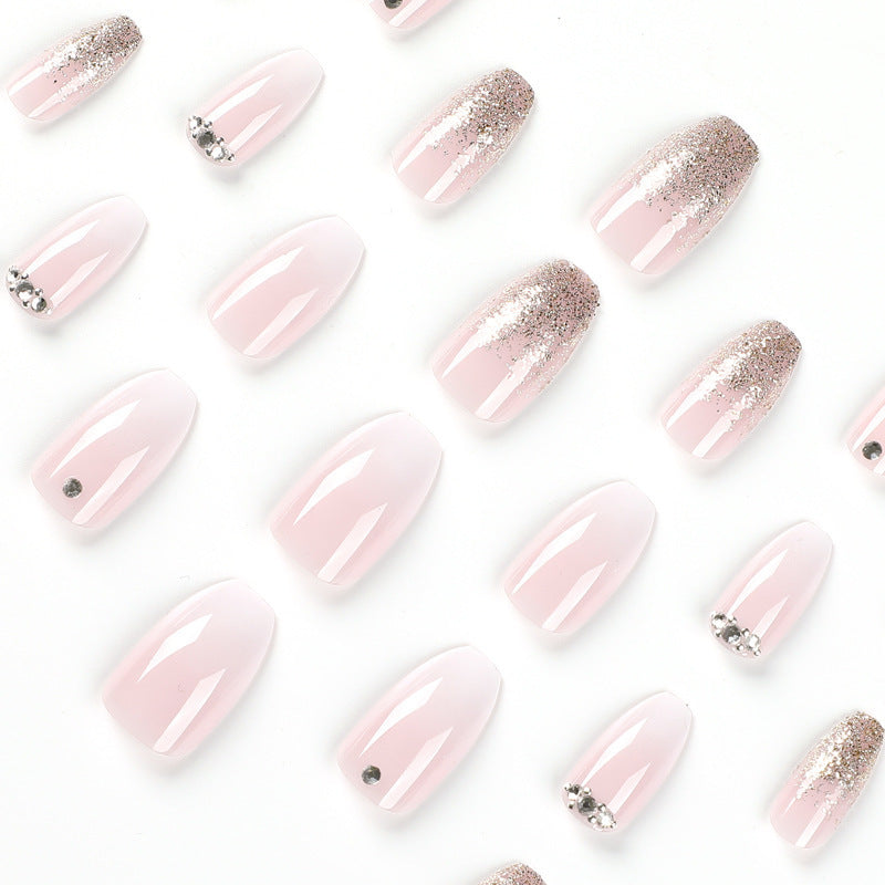 24pcs/Set Ombre Gradient Nude Pink Press-On Nails