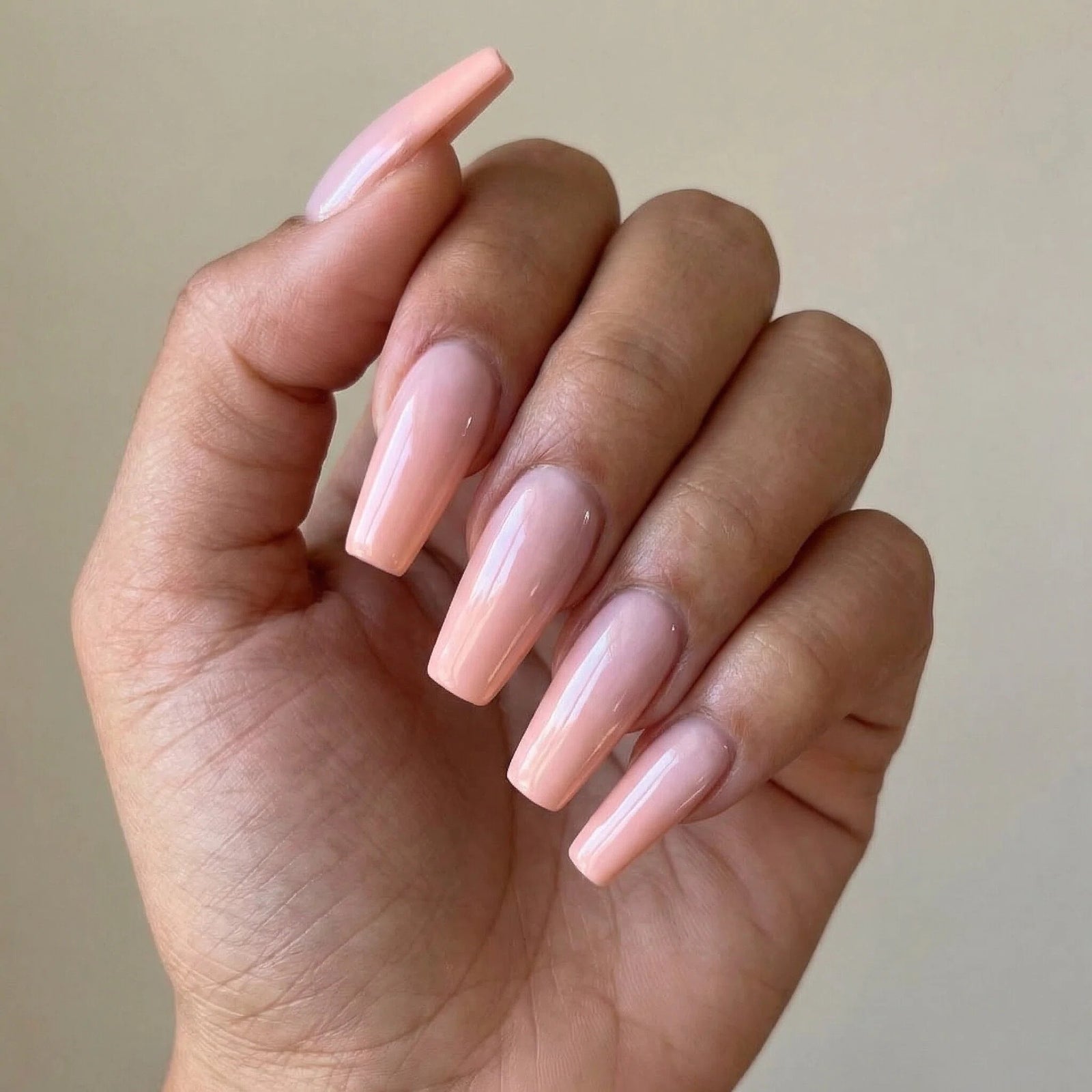 24pcs/Set Chrome Pink Gradient Press-On Nails