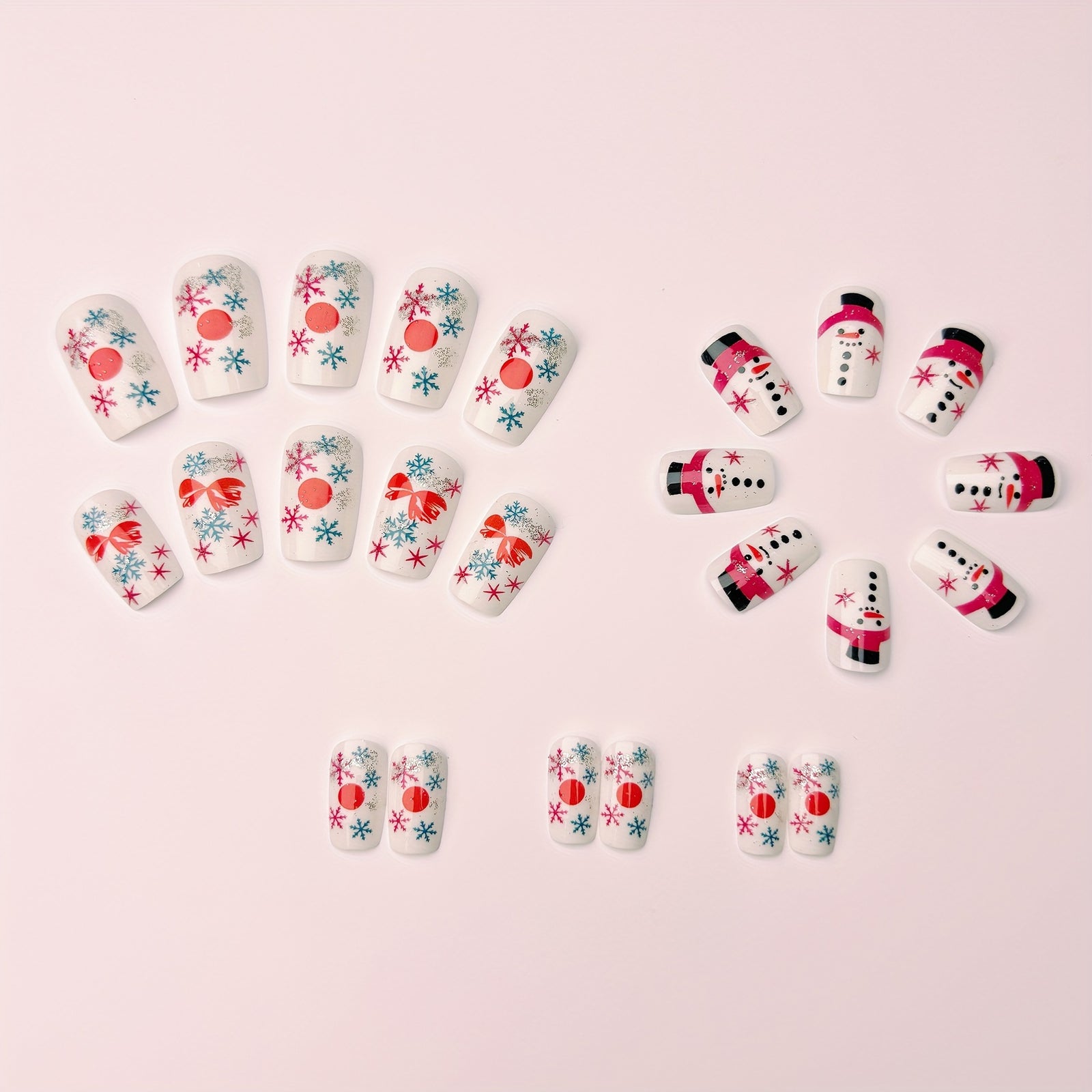 24pcs/Set Reindeer Christmas Press-On Nails