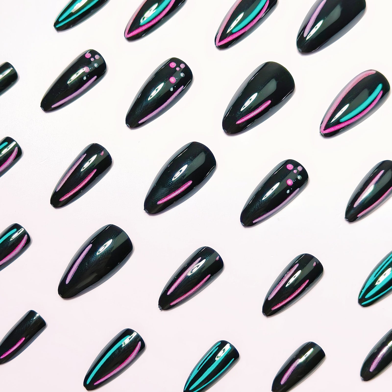 24pcs/Set Halloween Little Ghost Press-On Nails