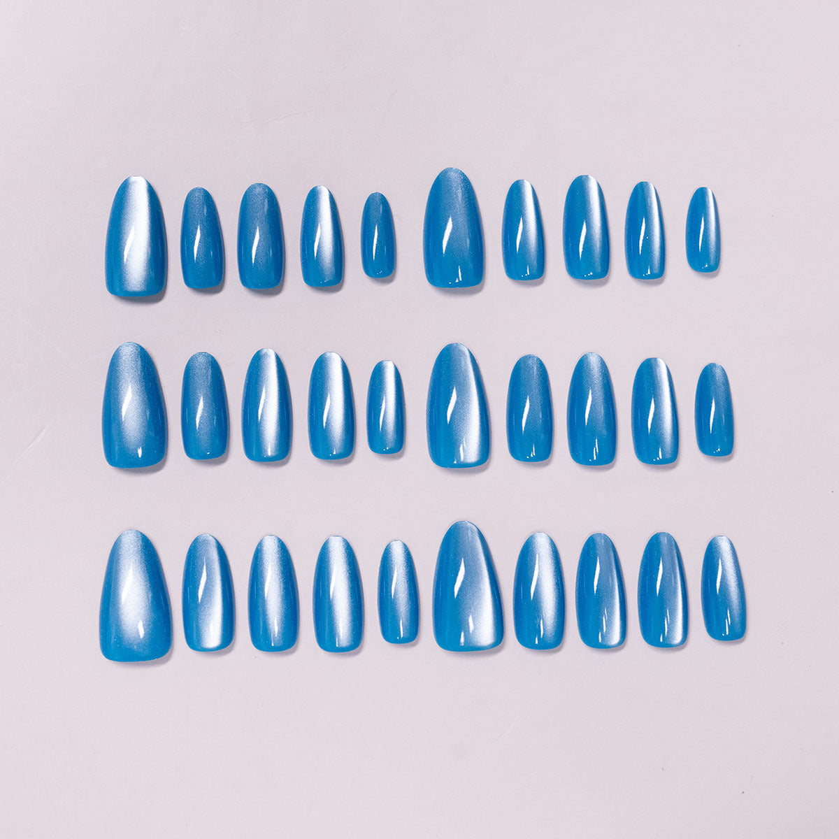 24pcs/Set Multi-Color Cat Eye Kit Press-On Nails