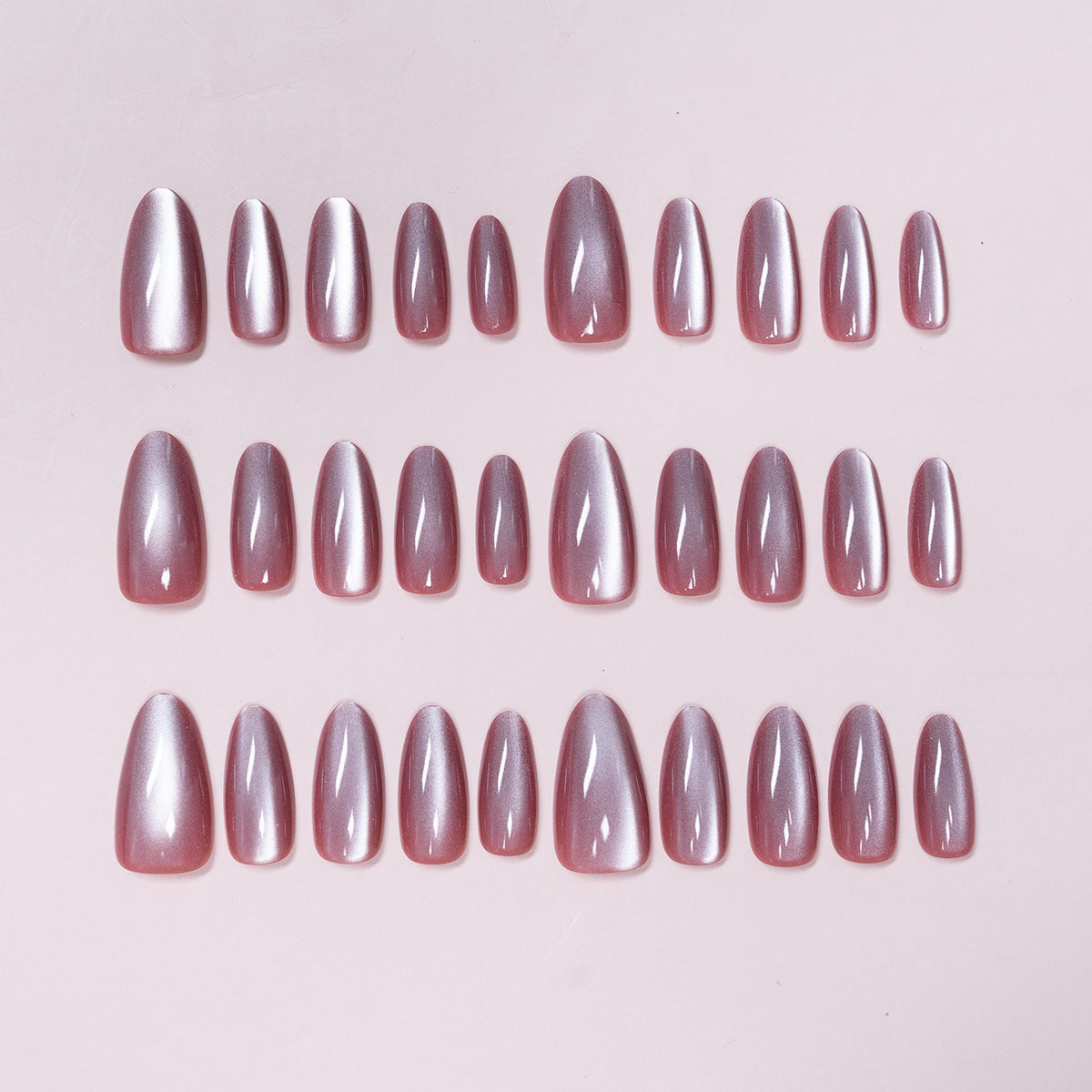 24pcs/Set Multi-Color Cat Eye Kit Press-On Nails