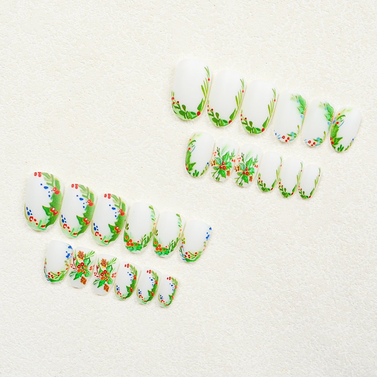 24pcs/Set Christmas Berry Collection Press-On Nails