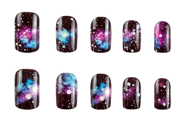 24pcs/Set Nebula Gradient Press-On Nails
