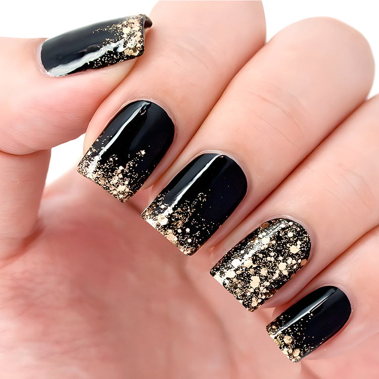 24pcs/Set Gold Glitter Press-On Nails