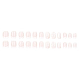24pcs/Set French Floral Press-On Nails