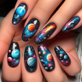 24pcs/Set Galaxy Universe Press-On Nails