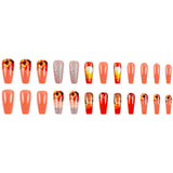 24pcs/Set Sunset Red Scenic View Press-On Nails