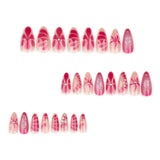 24pcs/Set 3D Floral Ombre Press-On Nails