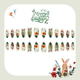 24pcs/Set Bunny & Flowers Press-On Nails