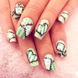 24pcs/Set St. Patrick's Day Heart Patch Press-On Nails