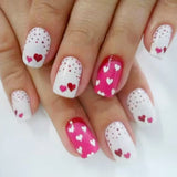 24pcs/Set Hearts Press-On Nails