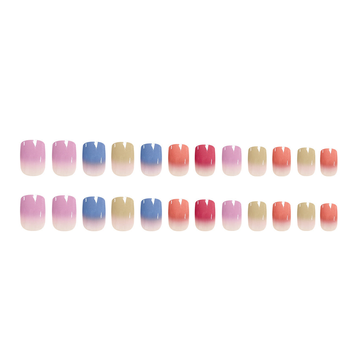 24pcs/Set Ombre Press-On Nails